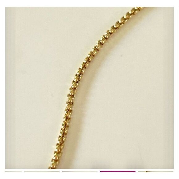 NWT Effy Lobster Clasp Box Chain Necklace Gold-tone Size 24" - Picture 3 of 5